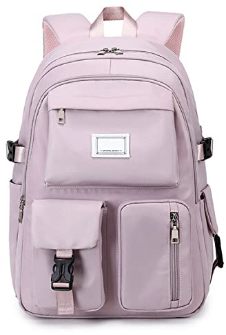 GALER Girls Backpacks School Bags, Large Capacity School Bags for Girls Secondary Middle High School, Multi-Pocket Backpack Rucksack Waterproof School Backpacks for Teenage Girls Children (Purple)