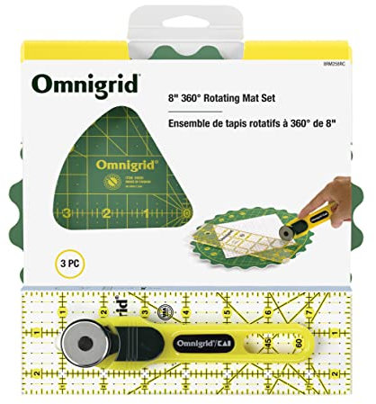 Omnigrid OG8RM258 360 Degree Rotating Mat Set 8in Hinweis:, Polyethylen hoher Dichte (HDPE), Grün, 8