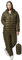 Walksey Down Suit, Der Daunen Outdoor Jumpsuit für Damen & Herren, Leicht Warm & Funktionell (Olive Green, XXS)