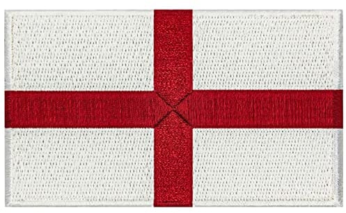 EmbTao Flag of England The Cross of Saint George Patch Embroidered Badge Applique Iron On Sew On Emblem