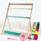 Jomewory Webstuhl Aus, Webrahmen-Webstuhl-Set, Webstuhlfabrik, Webmaschinenschulwebstuhl Zum Webdesign, Multi-Craft Weaving Textilnähwerkzeug Arts Frame Für Anfänger 49x64x3cm