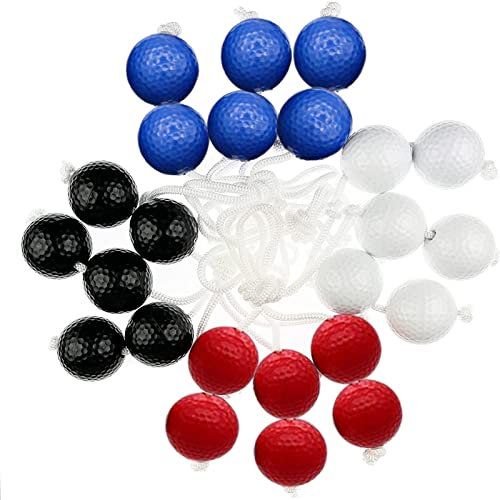 SpinAmz Ladder Balls Replacement for Toss Match Game Colorful Ladder Bolo Balls Golf Ball Bolas 12Pack