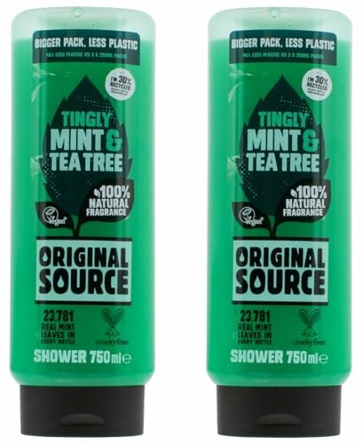 ORIGINAL SOURCE Duschgel XXL Mint & Tea Tree, 2 x 750ml