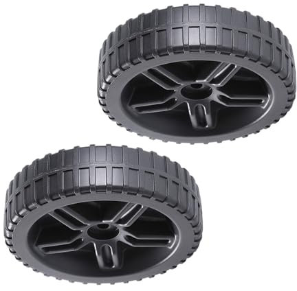 kowaku Roue pour barbecue, 2 pièces, anti-poussière, 175 × 45mm, diamètre du trou d'accessoire 1cm, résistant à l'usure, remplacement de roue universelle de