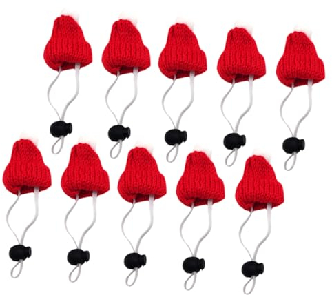 minkissy 10pcs Tier Dekoration Hut Weihnachtsmütze trendige Ratte Weihnachten Kappe Mini Tier Weihnachtsmütze Bartdrache Weihnachtskostüm Weihnachten Haustier Hut Frettchen Schildkröte