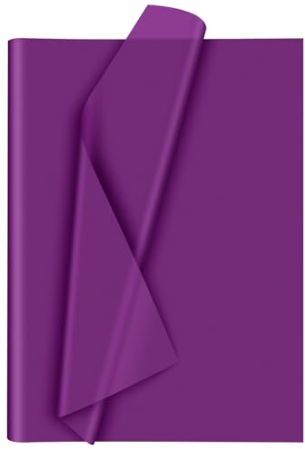 Morcheiong 60 Blatt lila Seidenpapier Kunst Geschenkverpackung Seidenpapier Bulk Geschenkverpackung für DIY Kunst Handwerk Blumen Geburtstag Halloween Party Festival (50 x 37 cm)