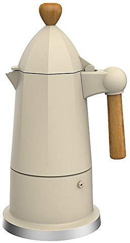 OQHAIR Cafetera Moka Cafetera doméstica Cafetera Electrodomésticos Cafetera de Mano Estufa eléctrica Cafetera Espresso para café con Cuerpo (Color: Blanco, Tamaño: 6 Tazas) (Blanco 3 Taza