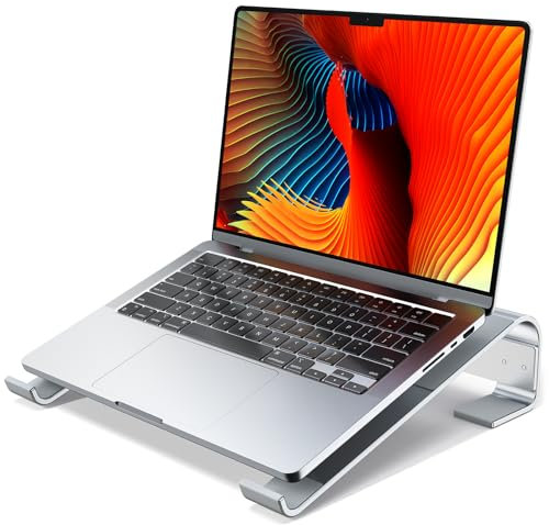 MOKURU Laptop Riser for Desk, Aluminum Laptop Cooling Stand, Ergonomic Computer Stand for Laptop, Laptop Stand for Desk Compatible with for MacBook Pro/Air, Dell, HP, 10-17.3''