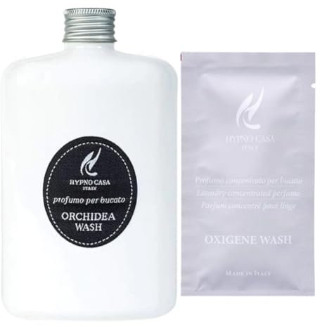 Hypno Casa - Profumo Concentrato per Bucato Made in Italy, per Lavatrice e a Mano - 400 ml + 1 Bustina Omaggio da 10 ml. (Orchidea Wash)