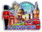 Quwsne Imán para nevera de Londres, Reino Unido, recuerdo de viaje de ciudad, regalos turísticos, monumentos clásicos 3D, hechos a mano, decoración del hogar -1437
