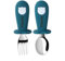TYRY.HU Lot de Couverts Nom Personnalisé Enfants Fourchettes Cuillères Set 2 Pièces Apprendre à Utiliser les Bebe Poignée Fournitures pour le sevrage BabyLed