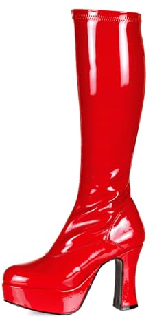Plateau Stiefel mit Reißverschluss für Damen - rot - Schuhgröße: 43