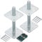 KOTARBAU® Set di 2 Supporto per Pali in Legno 110x110x250 mm Supporti Regolabili Pavimento Travi in Legno Zincato Manicotto di Ancoraggio Palo Staffa Pali Legno Fissaggio Pali Legno