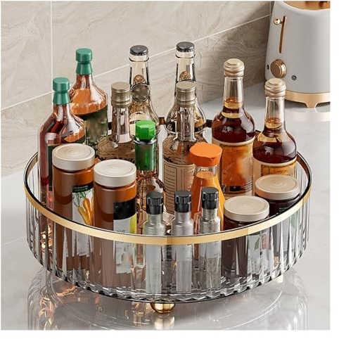 Portaoggetti Girevole, Girevole A 360 Gradi, Portaspezie, Organizzatore, Piatto Girevole, Organizzatore Cosmetici, Organizzatore Frigo Cucina, Multifunzionale For Cucina, Sala Da Pranzo Porta Spezie(S