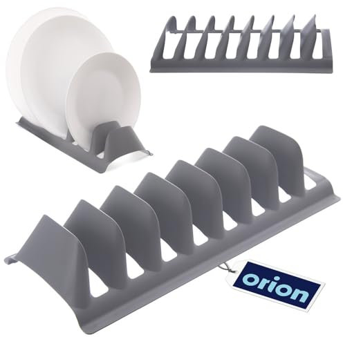 orion group Tellerständer Deckelhalter Aufsteller Deckel-und Tellerhalter Tellerhalter grau 29,5x13,5x6 cm