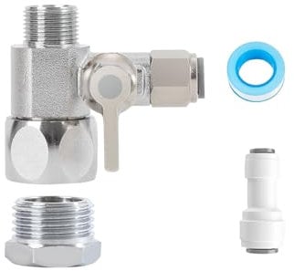 Faucet Valves,Water Line Splitter,3/8x3/8x1/4 or G 1/2xG 1/2x1/4, Brass Water Supply Valve,Feed Water Adapter for Refrigerators, Ice maker, Reverse Osmosis,RO Water Filter Systems