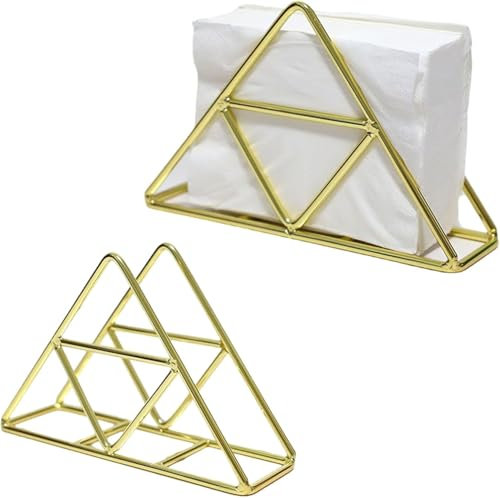 Serviettenhalter aus Eisen,Vertikaler Serviettenhalter,Serviettenhalter,Freistehender Serviettenhalter aus Metall,Stehender Serviettenhalter für Werkbank,Küchentisch,Party-Dekoration (Golden)