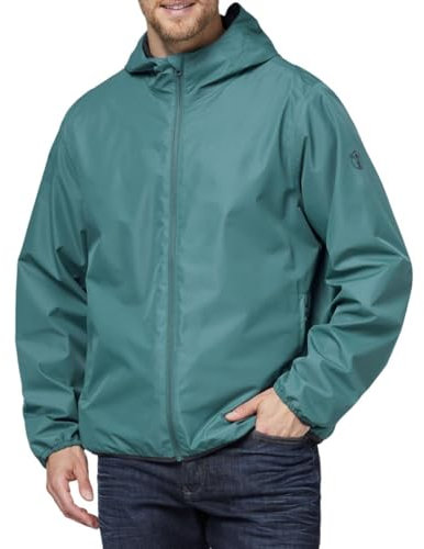 Chiemsee Regenjacke Herren wasserdicht und atmungsaktiv I Größe M I Leichte Regenjacke faltbar I Funktionsjacke Logo, Kapuze & Seitentaschen I Wasserdichte Jacke Herren in 3 Farben