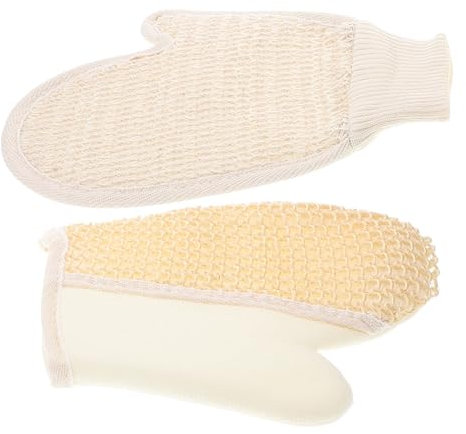 TOVINANNA 2 Stück-pack Peeling Handschuhe Aus Sisal Und Baumwollmischung Ganzkörper Peelinghandschuhe Für Damen Und Herren Sanftes Hautpeeling Waschhandschuhe Für Spa Und Dusche