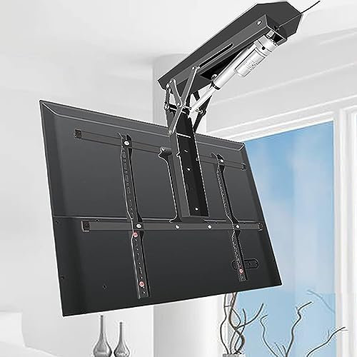 SaryEdge TV Mount Bracket - 0-85° Flip Down Motorized Ceiling TV Mount, with Auto Lifting, Fits 32-70 Inch TVs Motorized TV Stand(