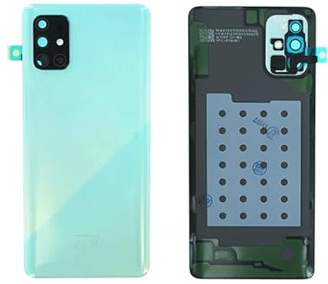 Akkudeckel kompatibel mit Samsung Galaxy A71 (SM-A715F) Akkudeckel, blau Rückwand, Gehäuse Akku, Batterie Abdeckung Back Cover inkl Kameraglas