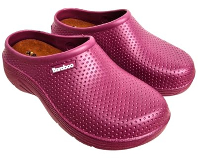 Ladies Garden Clogs Slip On WP Wide Fit Comfort Shoes Removable Insole Farm Nurse Camping Summer (Grape, UK Footwear Size System, Adult, Women, Numeric, Medium, 5)