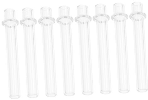 HEALEEP 8 Stück Dochthalter Aus Glas Ersatzröhren Für Öllampen Für Petroleumlaternen – Dochtröhre Aus Klarem Glas 4 X 25 Mm – Ersatzteile Für Öllampen