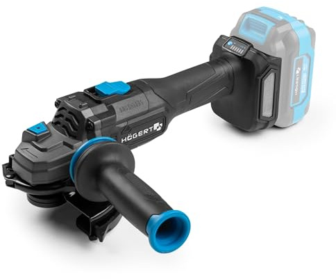 HÖGERT TECHNIK Akku-Winkelschleifer 125 mm 18V OneAccuSystem, bürstenloser Motor, Drehzahlregelung, kabellose Flex für Metall Trennen Schleifen Entgraten, ohne Akku