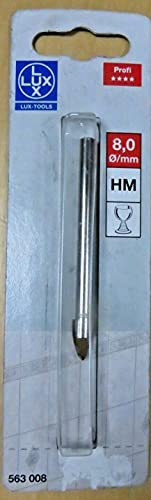 LUX 563008 Glas- und Fliesenbohrer Gesamtlänge in mm 85 mm Durchmesser in mm 8 mm PROFI