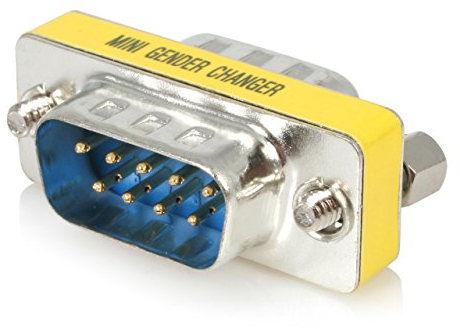 StarTech.com GC9SM Slimline Serial DB9 Gender Changer, M/M, Serial Gender Changer, DB-9 (M) to DB-9 (M)