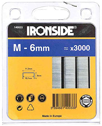 Ironside 140033 Klammern 6 mm Typ M Inhalt: 3000 Stück