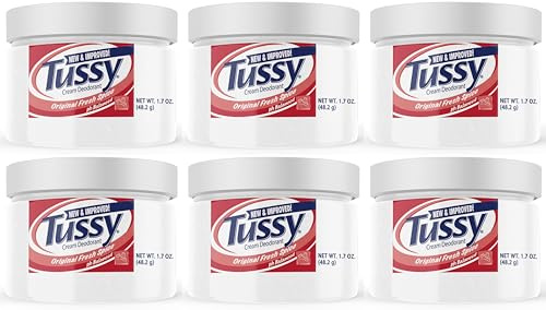 Tussy Deodorant Cream, 1.7 Ounce (Pack of 6)