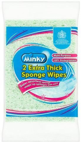 Minky Extra Thick Sponge Wipes, 2 Count