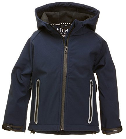 BMS STEALTH Kinder Softshelljacke, Wasserdicht | Wasserdicht, winddicht und atmungsaktiv mit warmem Fleece, Reflexdetails und verstellbaren Klettbündchen