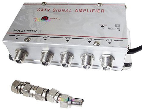 AMPLIFICATORE SEGNALE TV SPLITTER 4 CANALI