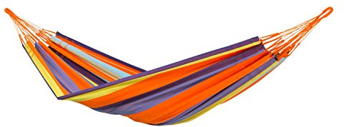 AMAZONAS XXL Hängematte Colombiana Mandarina handgefertigt in Kolumbien 240x160 cm bis 200 kg buntgestreift