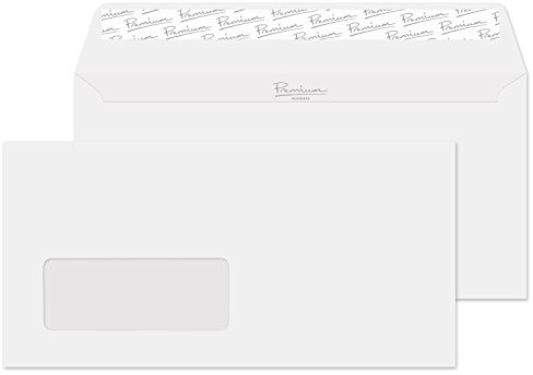 Blake Business - White Laid Envelopes DL Window (110 x 220 mm) - Pack of 25 - Premium 120GSM - FSC Peel and Seal White Envelopes - Business Office Supplies - Laser & Printer Compatible 91264