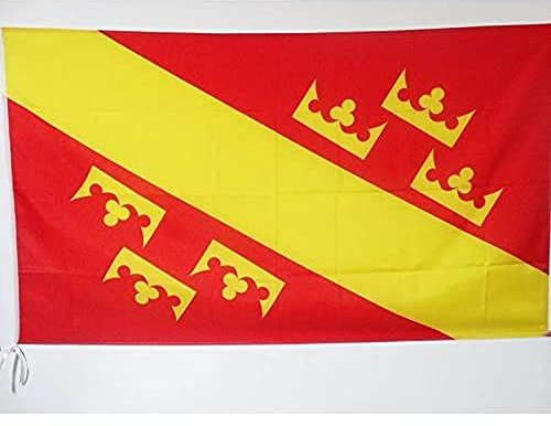 AZ FLAG - Drapeau Haute-Alsace - 150x90 cm - Drapeau Alsacien - Haut-Rhin 100% Polyester Avec Fourreau et cordelette - Pavillon 110 g