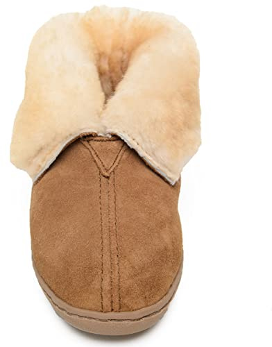 Minnetonka Women's Sheepskin Ankle Boot 9 M Golden Tan