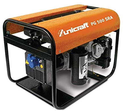 Unicraft Synchron-Stromerzeuger PG 500 SRA (Benzin, Tankvolumen 11 l, Antrieb Honda GX270, Handstart, 1 x 230 V, Schuko / 1 x 230 V, 16 A) 6701051