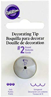 Wilton Boquilla para decoración, diseño de Redonda cardada, Plateado, Centimeters