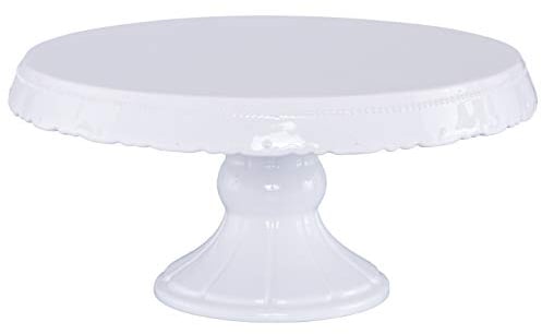 RBV Birkmann 441422 Vintage Assiette à Gâteau sur Pied Plastique Blanc L Diamètre 30 cm