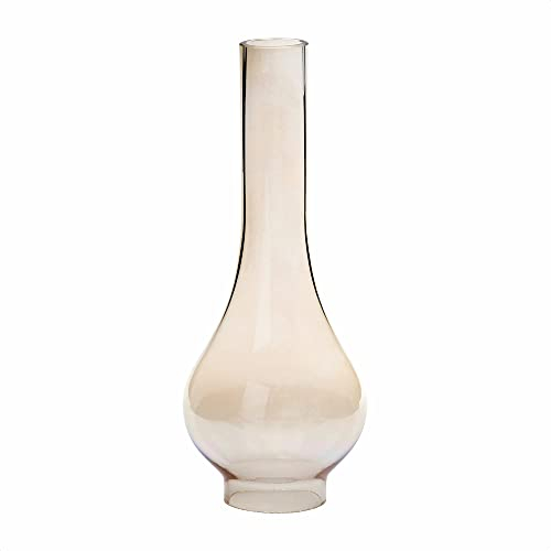Vesta Schirm Zylinder Glas viele Größen gold klar Petroschirm Glasschirm Öllampe Glaszylinder (Ø Unten 67mm)