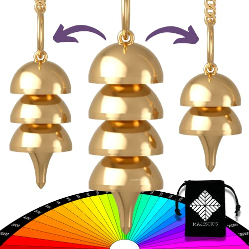 Ägyptisches Pendel Osiris (3 Formen in 1) - Radiästhesie Pendel - Esoterik/Orakel Pendel – Geobiologie, Stimmungsmann, Reise, Magnetisierer – Gold