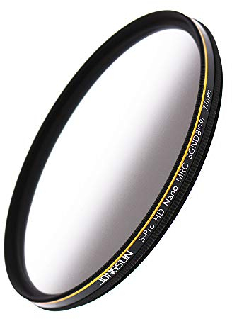 JONGSUN 77mm ND Filter, Grauer Verlaufsfilter Neutraldichtefilter, 18-Schichten Mehrfachbeschichtung, Optisches Glas Schott B270, CSGND8 (0,9) 3-Stop
