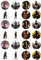 24 Knights Medieval edible Wafer Card rice paper pre cut Cupcake Toppers Cake