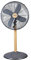 Tower T642000 Scandi Metal Pedestal Fan with 3 Speeds, Automatic Oscillation, 16”, 50W, Grey and Wood Effect