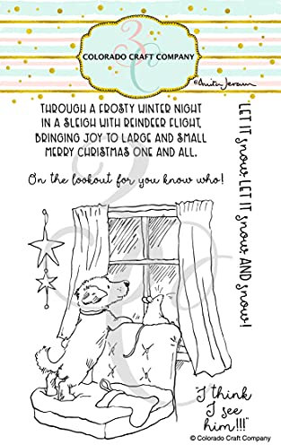 Colorado Craft Company AJ527 Clear Stamp Colorado transparenter Stempel auf der Aussichtsseite, Photopolymer, On the Lookout-by Anita Jeram
