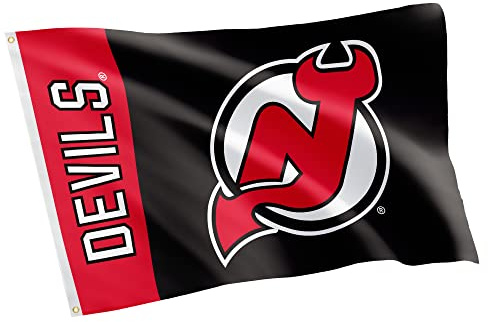 New Jersey Devils Team NHL National Hockey League Flagge 100% Polyester für drinnen und draußen, 0,9 x 1,5 m