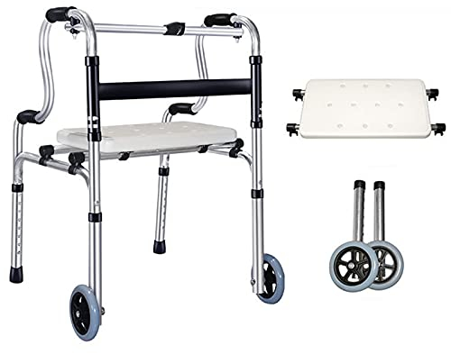 Winter Rollator für Senioren Gehhilfe, klappbare Mehrzweck-Gehhilfen mit Sitz, für ältere Menschen, Handicap, maximales Traggewicht 180 kg (400 lbs)
